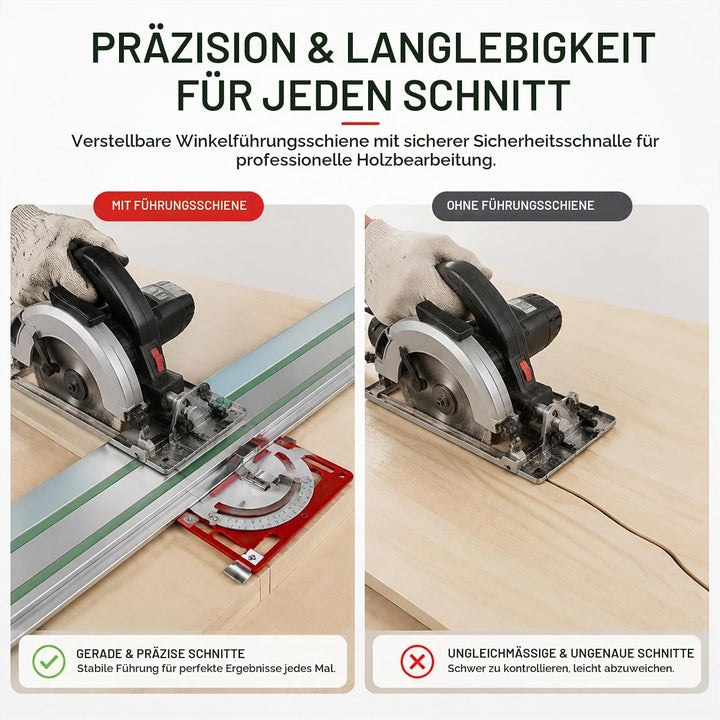 Quadratische Verstellbare Führungsschiene, elektrische führungsschiene Sägeschienenschiene aus Metal
