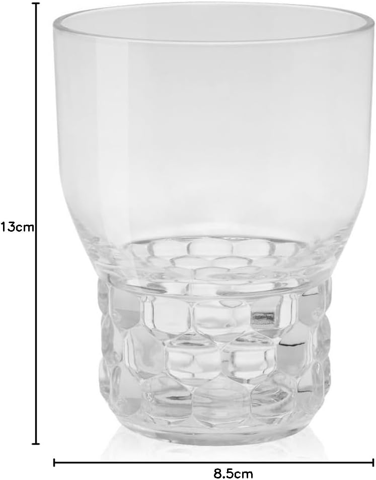 Kartell 1492B4 Jellies Family Wasserglas glasklar transparent 4 Stück, Wasserglas Glasklar