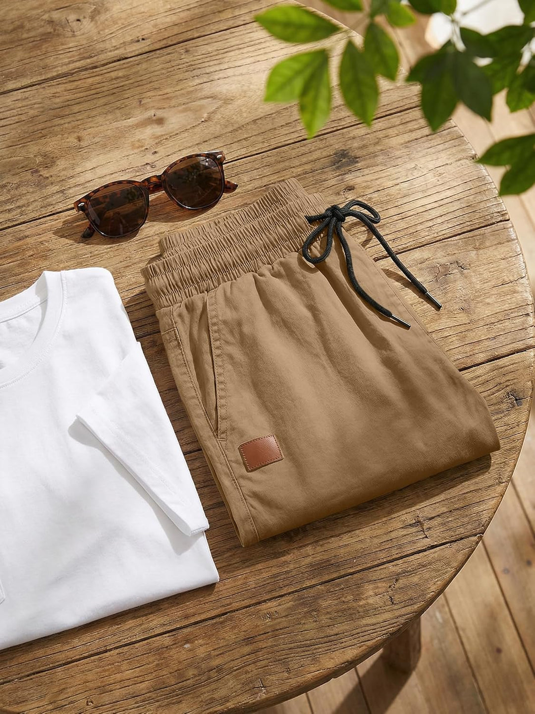 JMIERR Kurze Hosen Herren Sommer Shorts Herren Chino Baumwolle Elastische Taille mit Taschen S-3XL S