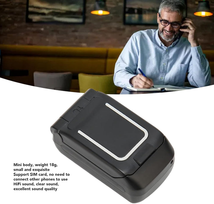 Cuifati Entsperrtes Flip-Phone, 0,66 Zoll Kleinstes Mobiltelefon der Welt, 2G, Einfach zu Bedienende