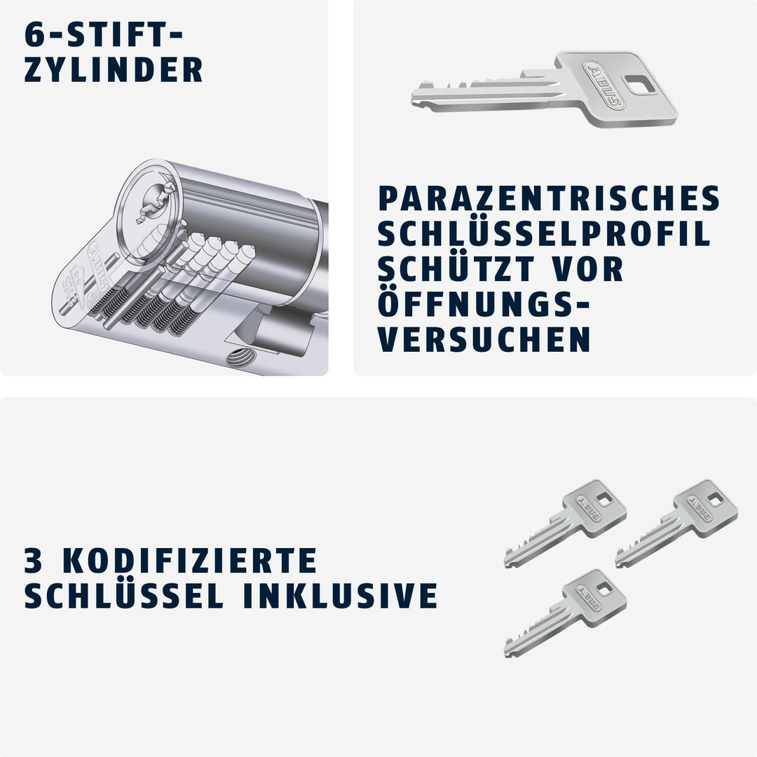 ABUS 54161 Nickel Pearl Profilzylinder 35/35, 35/35