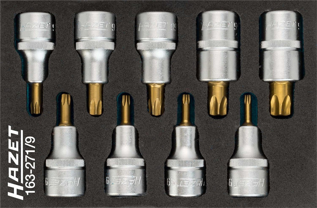 Hazet Schraubendreher-Steckschlüsseleinsatz-Satz TORX, Vierkant 12,5 mm 1/2 Zoll, Anzahl Werkzeuge: