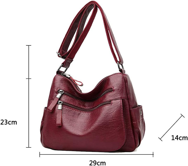 Coolives Damen Umhängetasche Handtasche aus PU-Leder Mode Tasche Schultertasche Leichte Taschen Schu