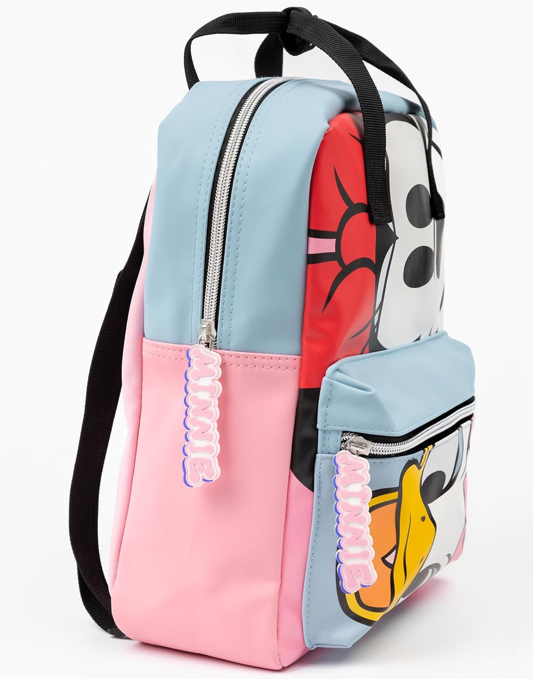 Disney Minnie Maus Rucksack für Frauen Damen Teens Kinder | Rosa Blau Daisy Duck Charaktere Tasche |