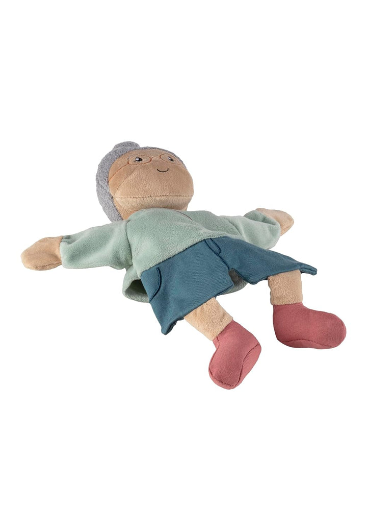 Handpuppe Oma, weiches Spielzeug für Kasperle Theater, zum Geschichten erzählen und erstes Rollenspi