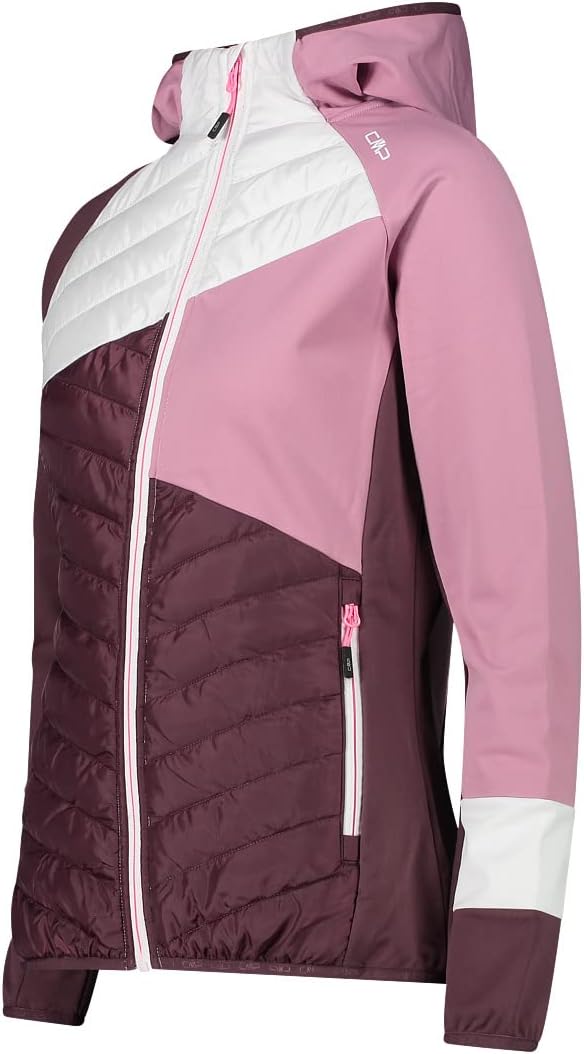 CMP Damen Hoodie Jacke Isolationsjacke, Rosa