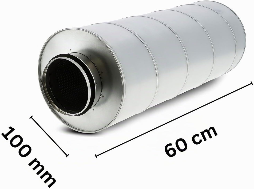 Weedness Vents Schalldämpfer 100 mm / 60 cm - Rohrlüfter Abluftschlauch Isoliert Grow Indoor Anbau K