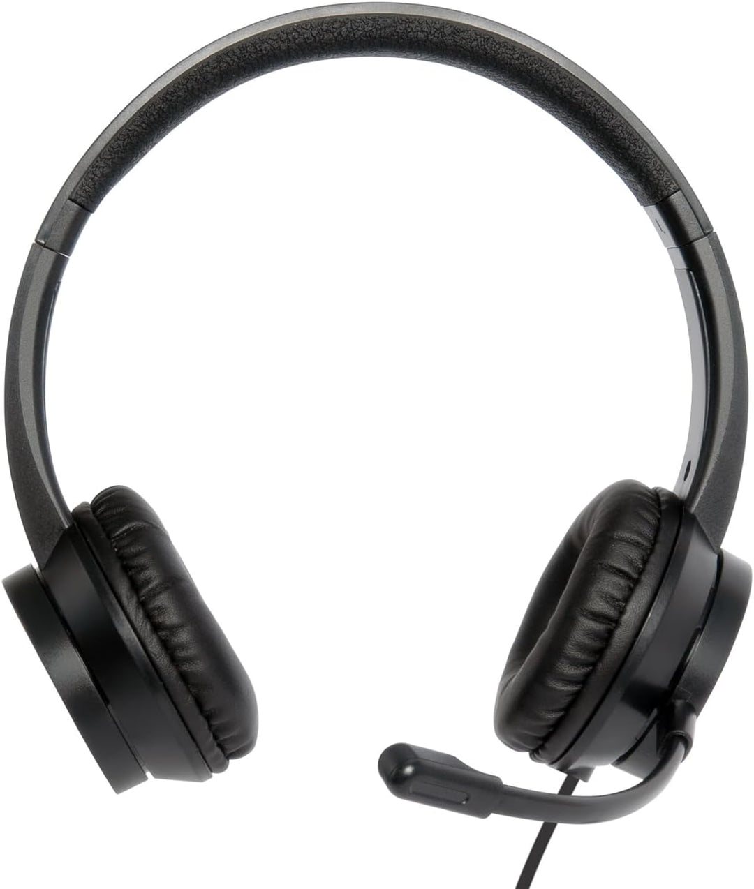 VulTech Headset On Ear HS-03 Schwarz USB Kopfhörer mit Mikrofon auf verstellbarem Kopfbügel für PC m