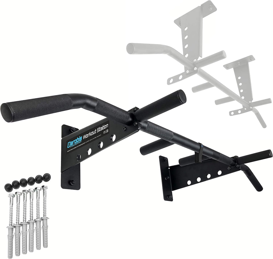 aerobis® Workout Station | Premium Klimmzugstange | Innovative Fitnessgeräte Befestigung + Lagerung