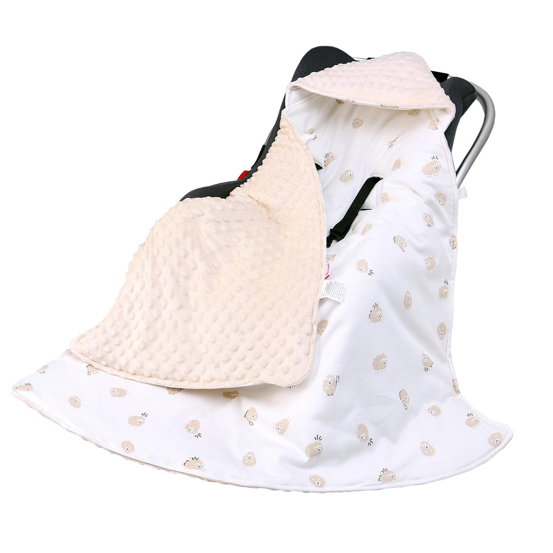 amo nenes Baby Einschlagdecke 100% Baumwolle, Universal Einschlagdecke Babyschale 90 x 90cm, Herbst-