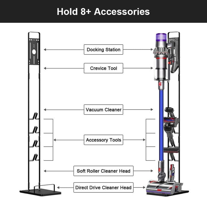 Ständer für Dyson Akkusauger V15 V12 V11 V10 V7 V8 mit Rädern, Metallständer Staubsaugerhalter Halte