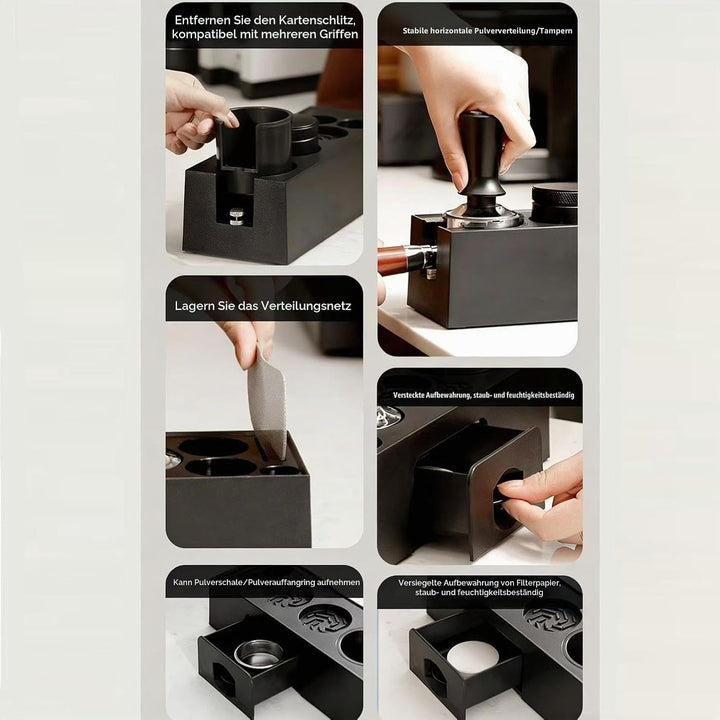 Tamperstation für Barista (51~58mm), Tamper Station aus ABS, Espresso Tamping Station, Kaffe Siebträ