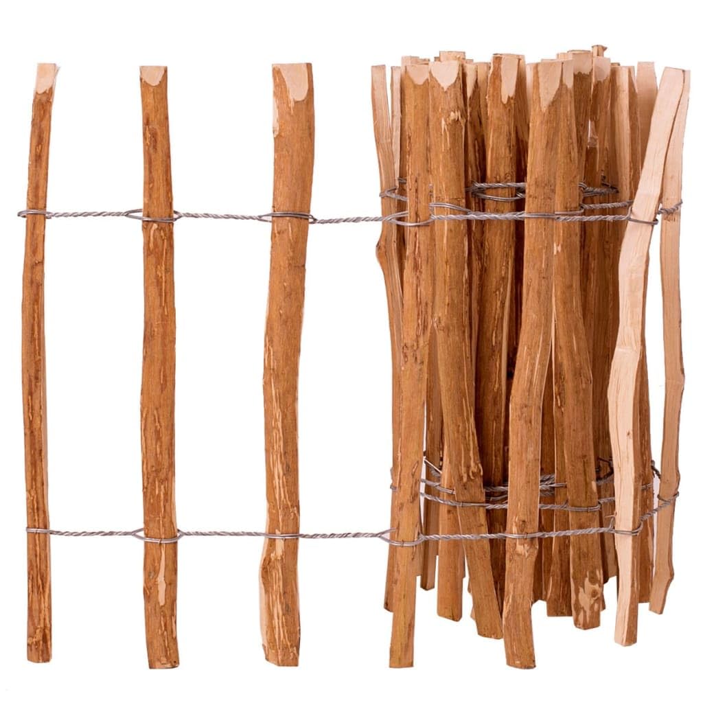 vidaXL Staketenzaun Haselnussholz 60x500cm Haselnusszaun Rollenzaun Lattenzaun 60 x 500 cm, 60 x 500