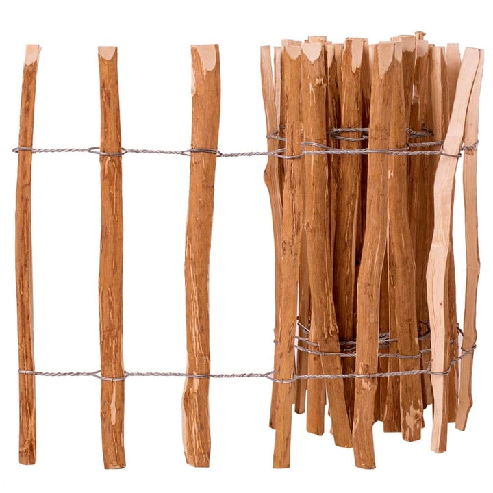 vidaXL Staketenzaun Haselnussholz 60x500cm Haselnusszaun Rollenzaun Lattenzaun 60 x 500 cm, 60 x 500