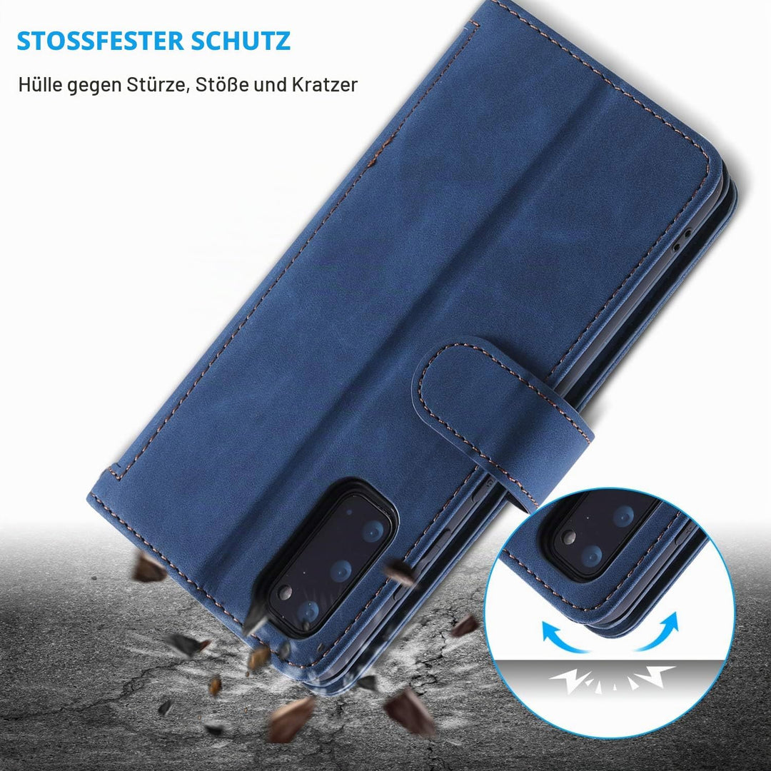 EYZUTAK Handyhülle für Samsung Galaxy S20 FE 5G Hülle,Flip Case Lederhülle Reissverschluss Magnetver