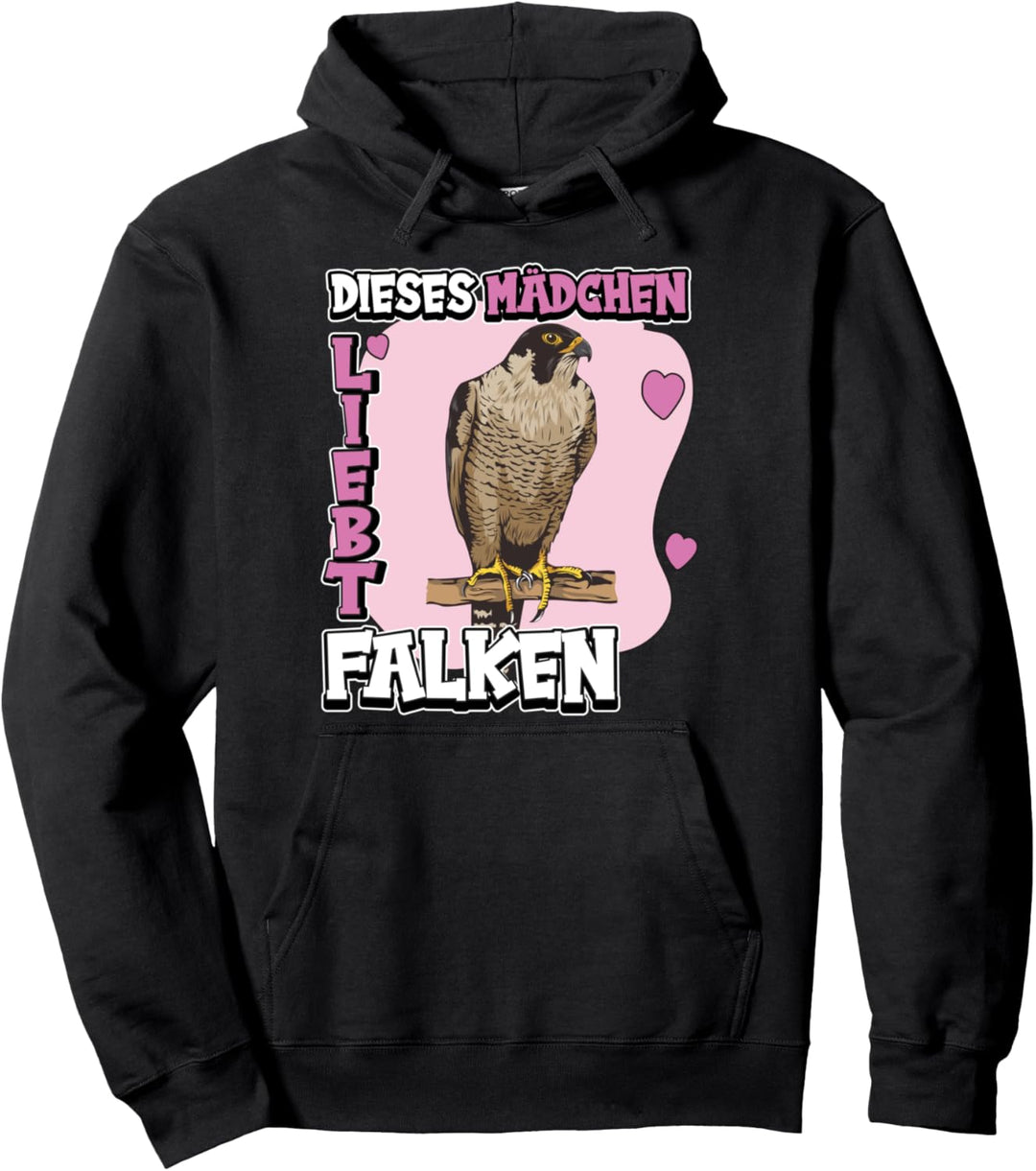 Kinder Falkner Sachen Falknerei Dieses Mädchen liebt Falken Pullover Hoodie