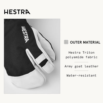 HESTRA Army Leather Heli Ski Jr. 3-Finger schwarz - 4