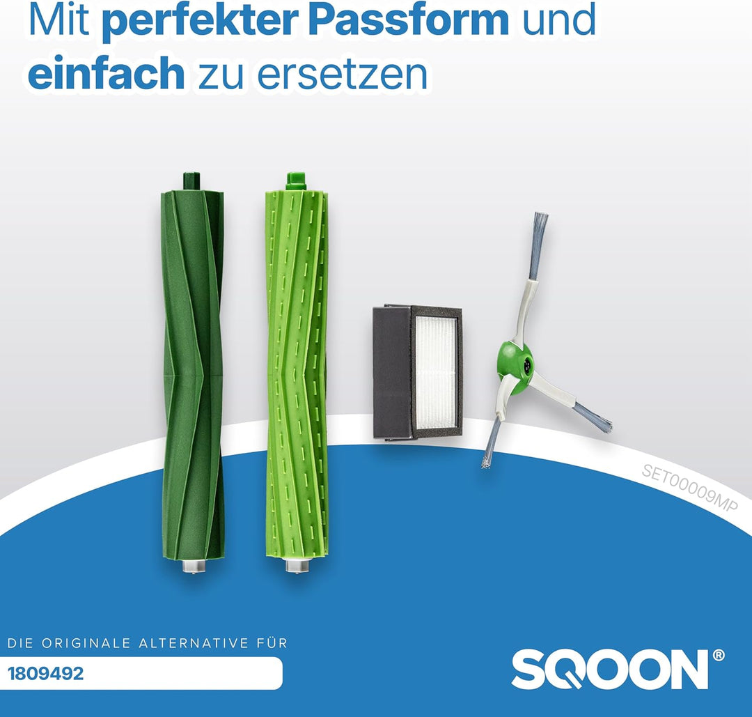 Serviceset XL geeignet für iRobot Roomba i3, i3+, i7, i7+, i4, i6, i6+, i8, i8+, E5, E6, E7, 2x dopp