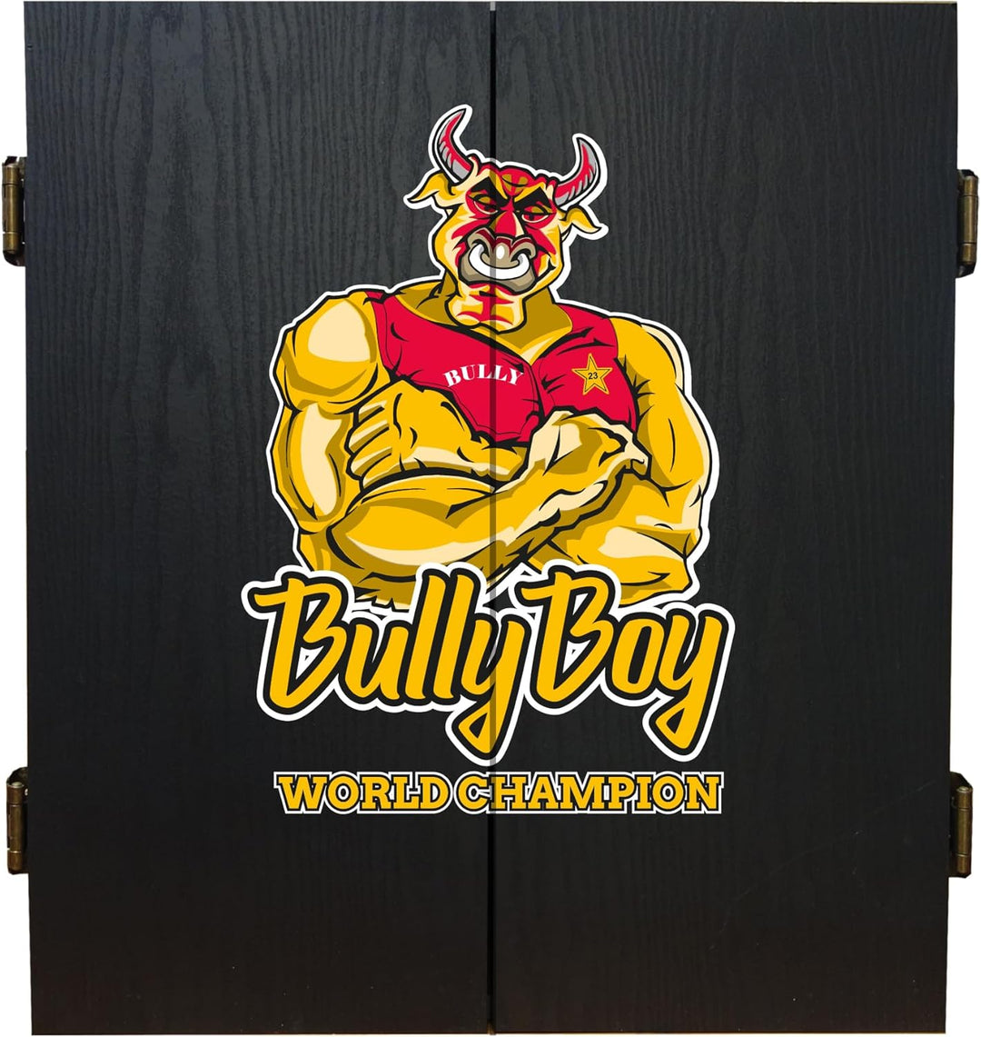 Shot Dart Michael Smith Bully Boy Cabinet Set Dartscheibe Sisal Dartboard Holzschrank mit 6 Dartpfei