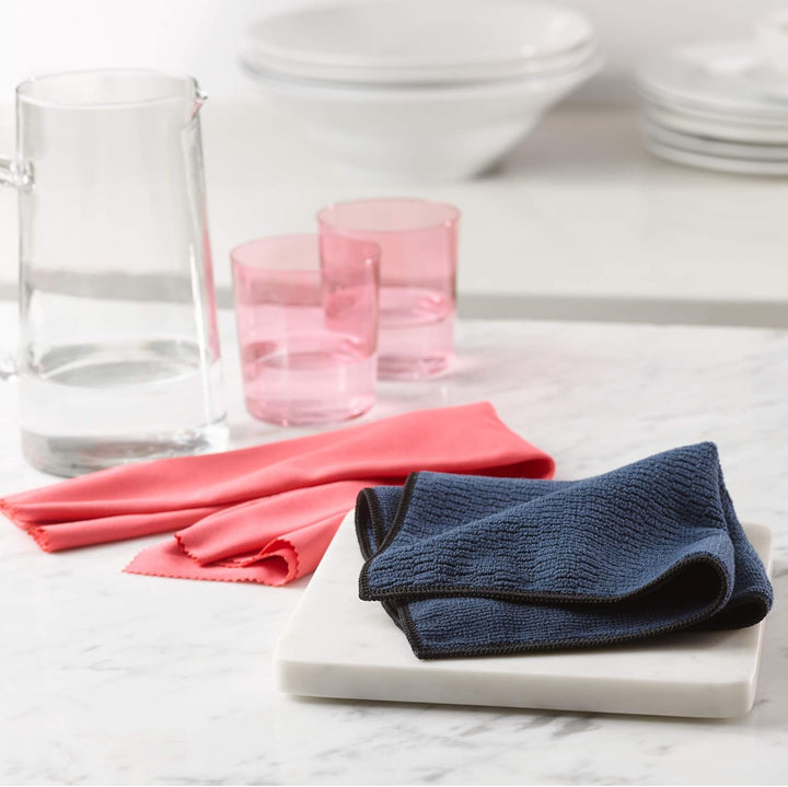E-Cloth Granit- & Stein-Reinigungsset, Mikrofaser, Schwarz & Rot, 2 Tuchset, 1 Packung
