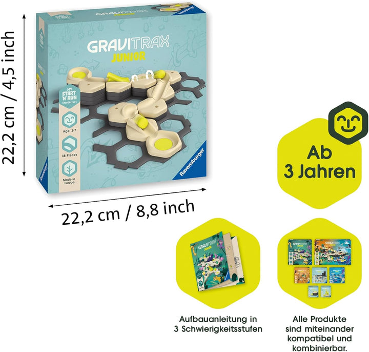 Ravensburger GraviTrax Junior Starter-Set S 27531 - Murmelbahn überwiegend aus nachwachsenden Rohsto