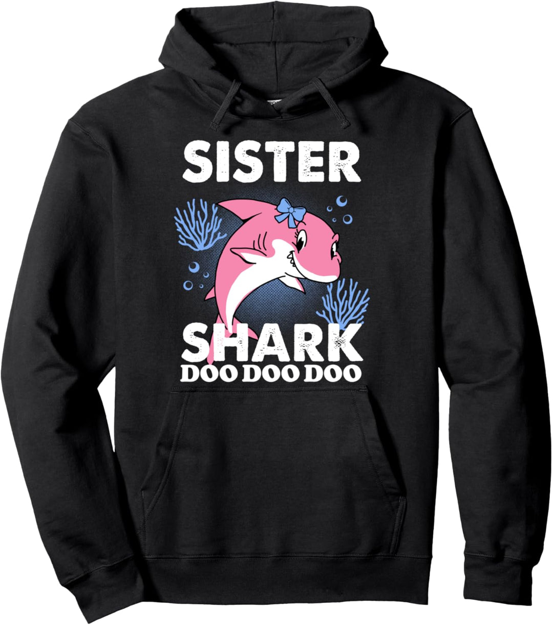 Schwester Hai Famillie Bruder Geschwister Geschenk Pullover Hoodie