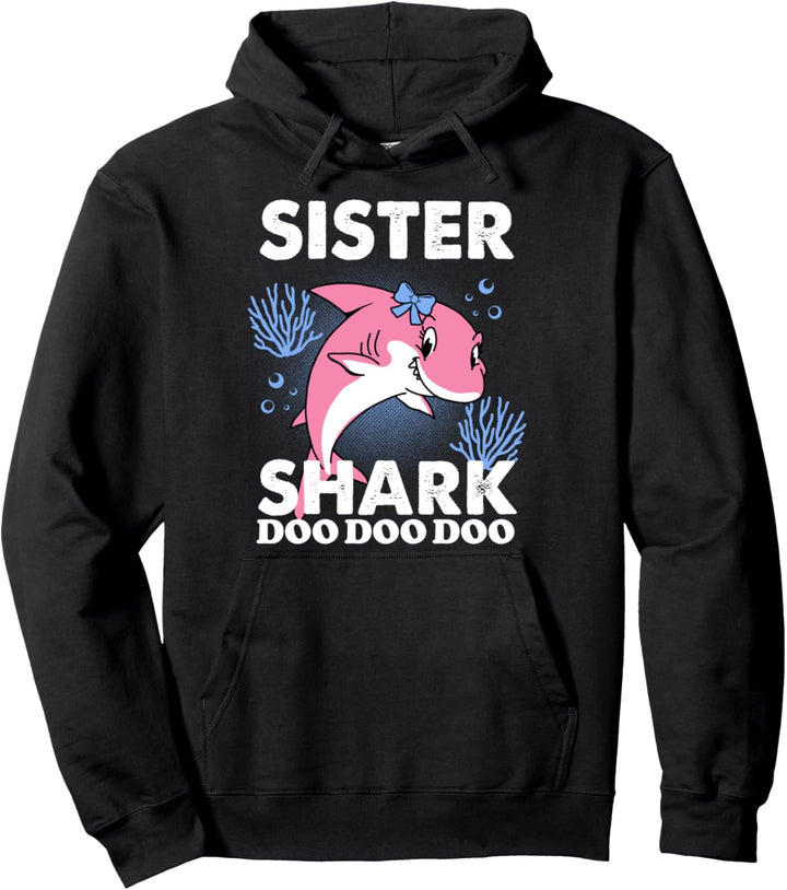 Schwester Hai Famillie Bruder Geschwister Geschenk Pullover Hoodie