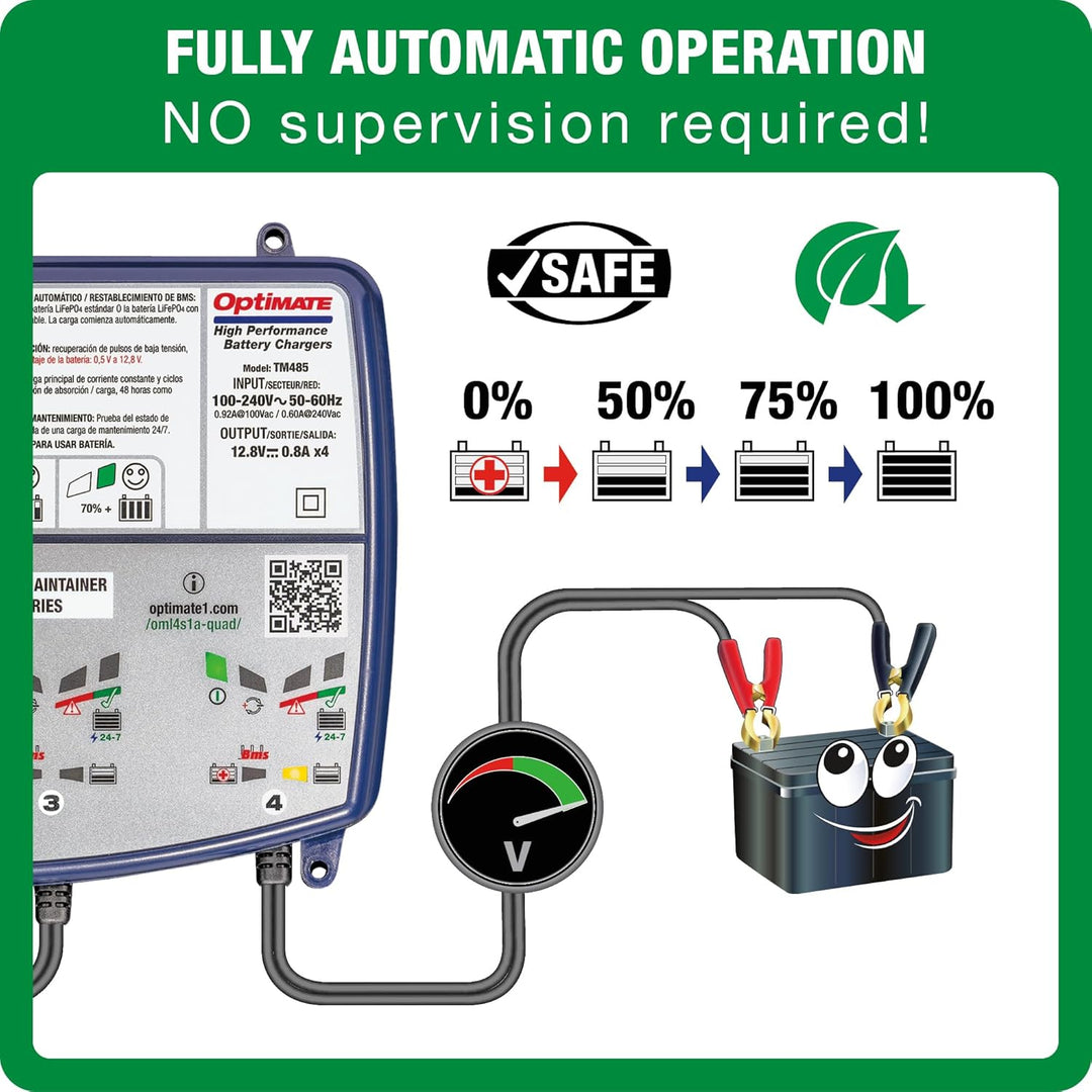 Batterieladegerät Optimate Lithium 0.8A OptiMATE Lithium 4 Bank, 0.8A, OptiMATE Lithium 4 Bank, 0.8A