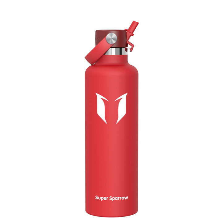 Super Sparrow Trinkflasche Edelstahl - Thermobecher - 350ml, 500ml, 750ml, 1L - Standardmund Stroh-D