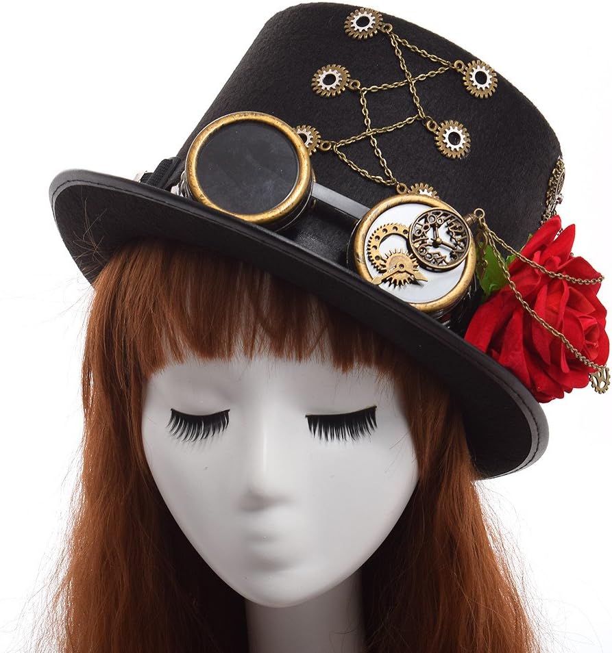 GRACEART Steampunk Hut Zylinder mit Brille