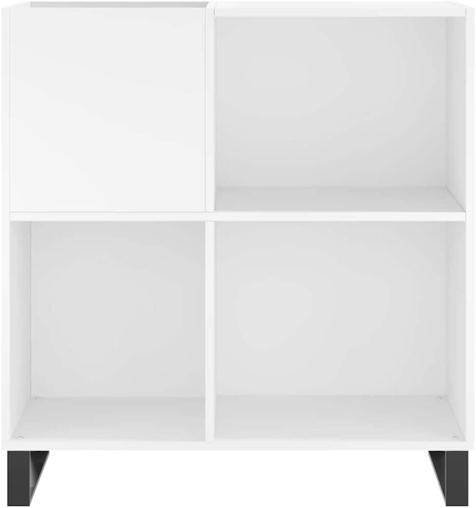 vidaXL Plattenschrank, Schallplattenschrank mit viel Stauraum, Plattenspieler Schrank für Wohnzimmer