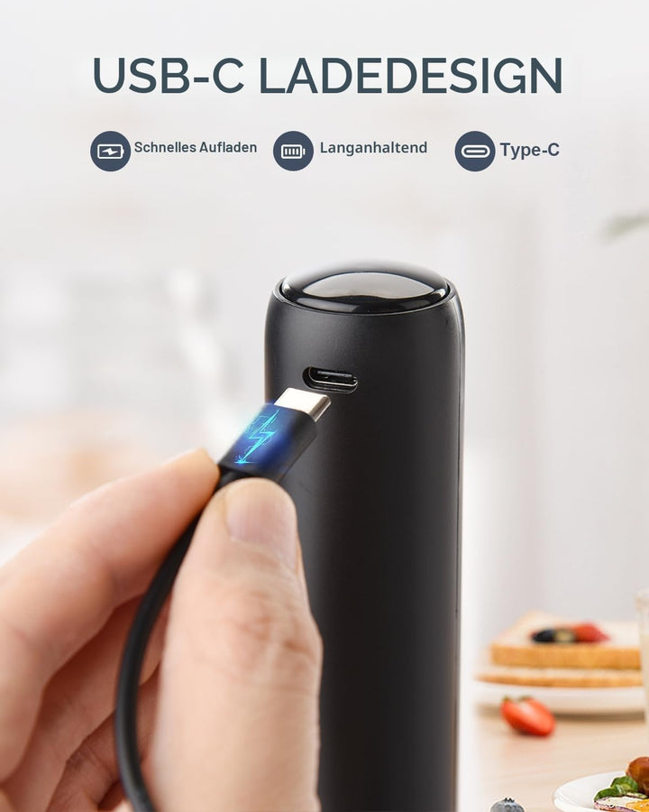 Wiederaufladbarer milchaufschäumer stab/Milchschäumer Elektrisch tragbarer mit Cover Getränkemixer K
