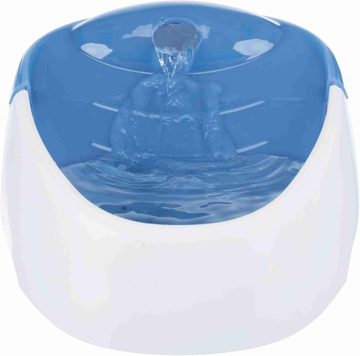 TRIXIE elektronischer Wasserspender "Trinkbrunnen Duo Stream, Kunststoff, 1 l/20 × 12 × 23 cm, weiss