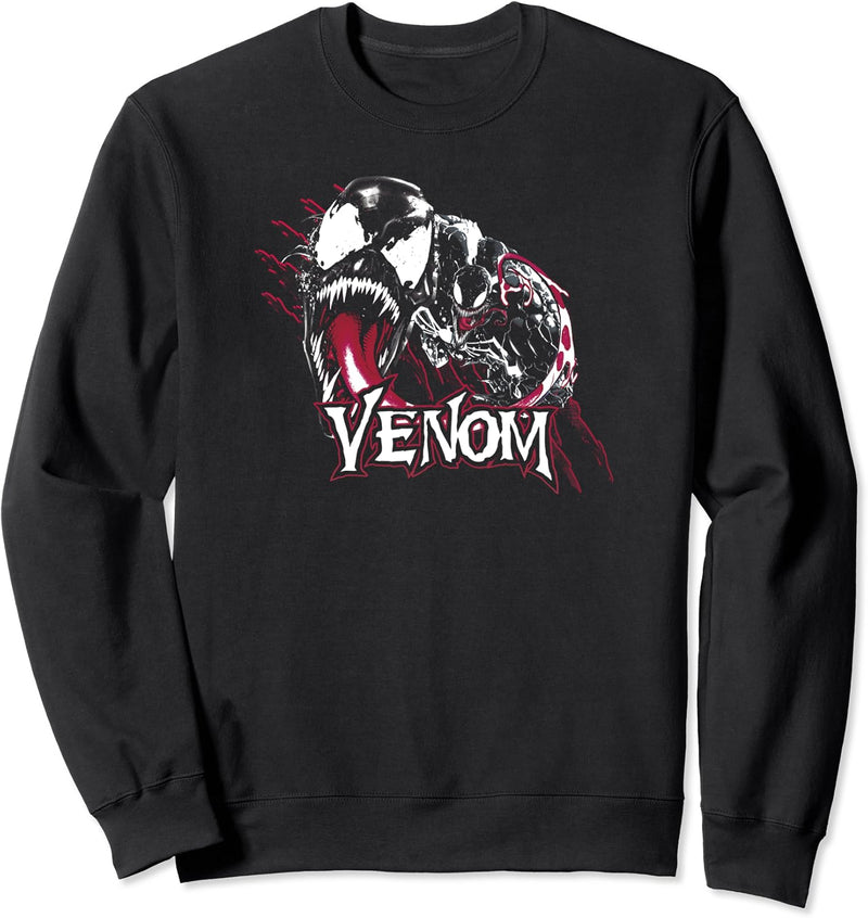 Marvel Venom Slash Marks Name Text Sweatshirt