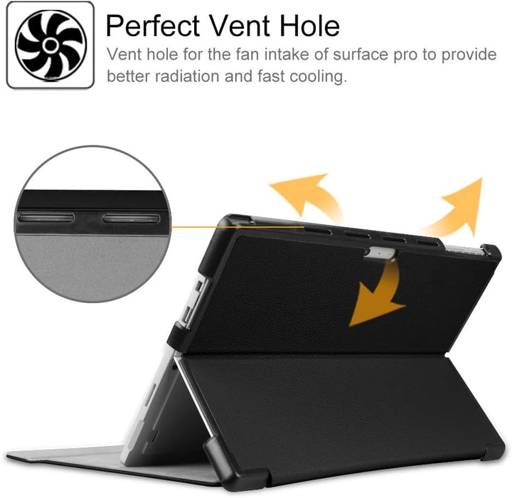 Fintie Hülle für Microsoft Surface Pro 7/7 Plus / 6/5, Business Schutzhülle mit Harter Schale, anpas