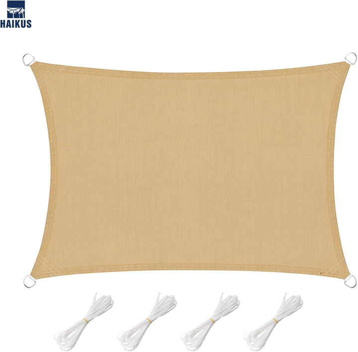 HAIKUS Sonnensegel, rechteckig, 2 x 5 m, HDPE, 5 x 2 m, atmungsaktiv, robust, 98% UV-Schutz, für den