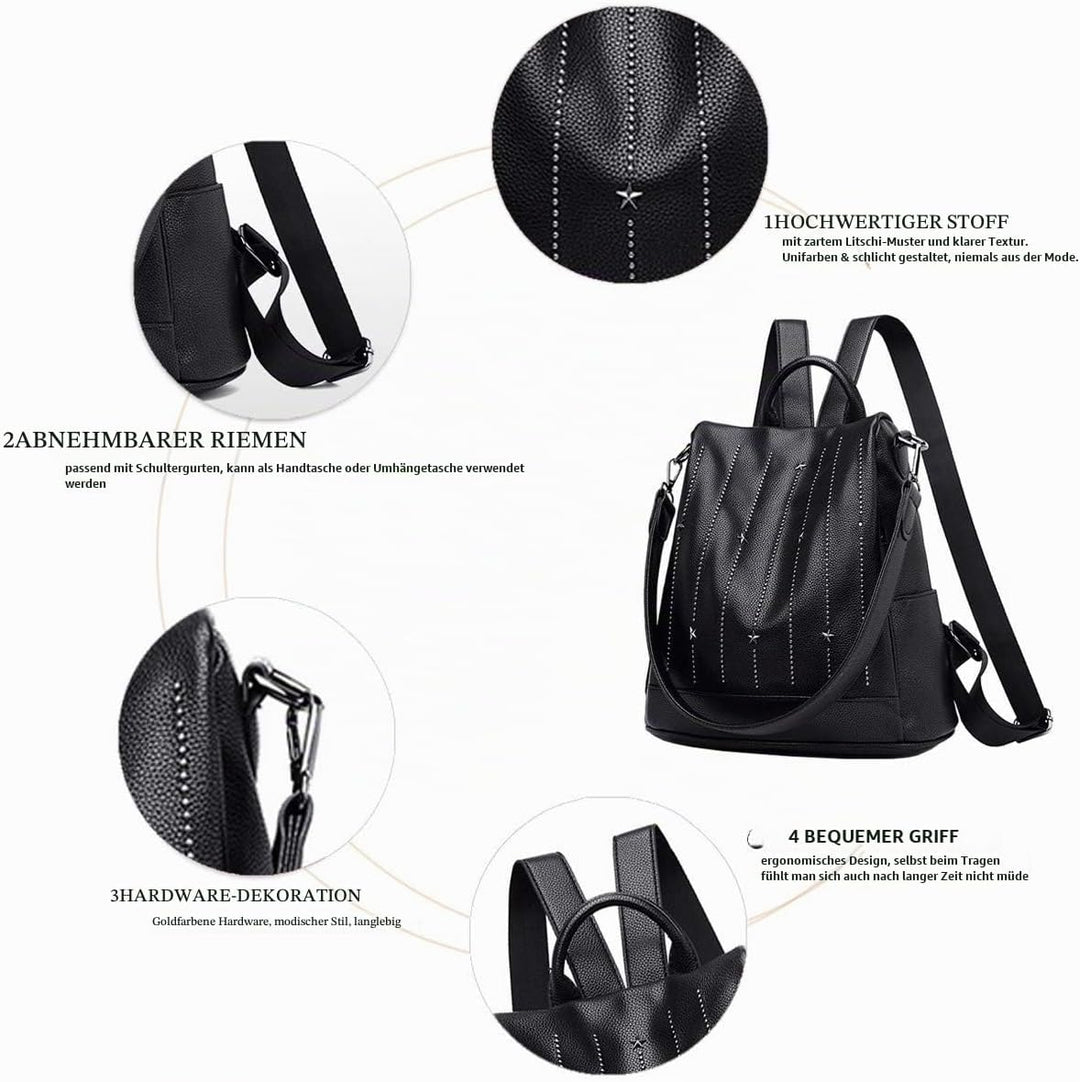 BUKESIYI Damen Tasche Rucksack Handtasche Frauen Backpack Klein Anti Diebstahl Schulrucksack Laptop