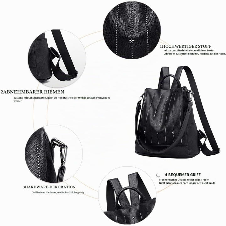 BUKESIYI Damen Tasche Rucksack Handtasche Frauen Backpack Klein Anti Diebstahl Schulrucksack Laptop