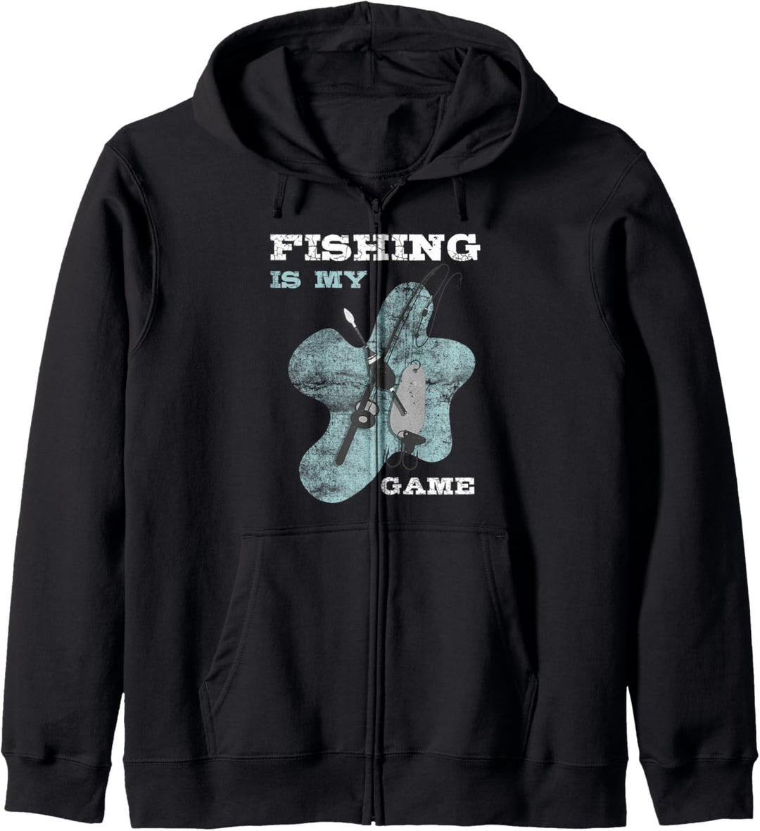 Fischen ist mein Spiel! Lustiges Angler Geschenk Kapuzenjacke