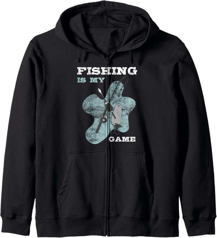 Fischen ist mein Spiel! Lustiges Angler Geschenk Kapuzenjacke