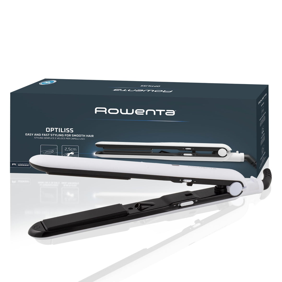 Rowenta SF3210 Optiliss Haarglätter | 10 Temperaturen bis zu 230 °C | effiziente Glättleistung | Auf