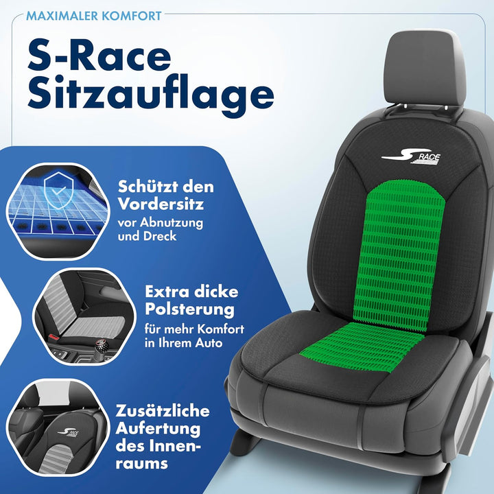Walser Car Comfort Auto-Sitzauflage S-Race, Auszeichnung Sehr Gut* Autositzauflage, Sitzkissen-PKW,