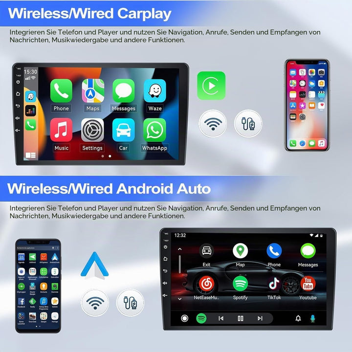 CAMECHO 2+64G Android 15 Autoradio für Opel Vivaro A 87R/Renault Trafic II Nissan Primastar mit Carp