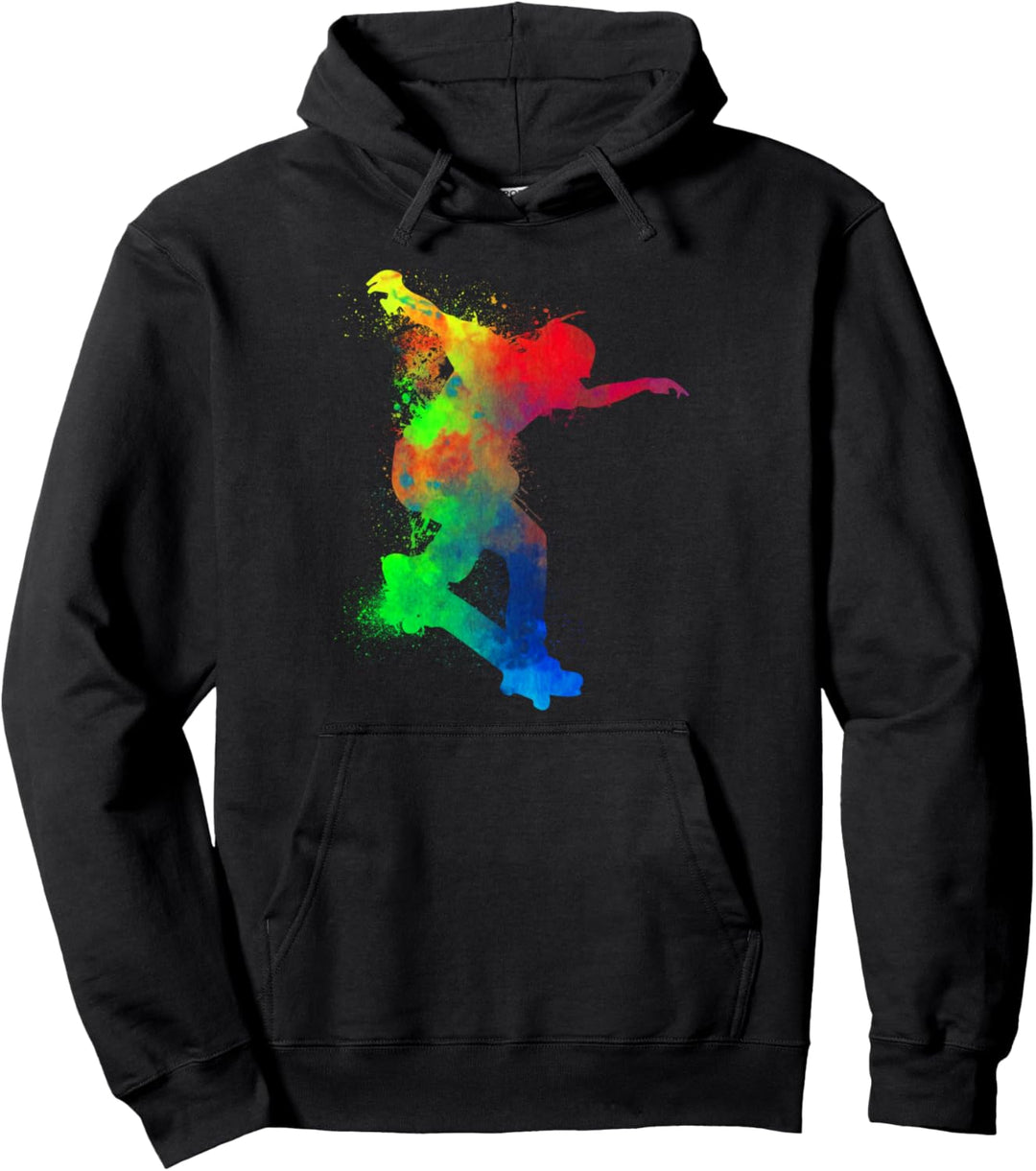 Skateboard Skateboarder Halfpipe Geschenk Watersplash Skater Pullover Hoodie