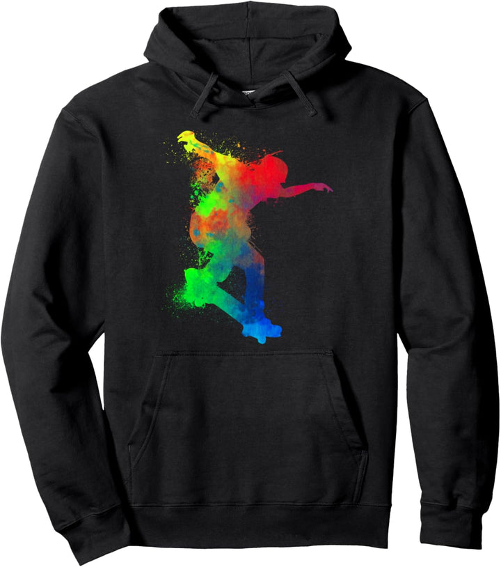 Skateboard Skateboarder Halfpipe Geschenk Watersplash Skater Pullover Hoodie