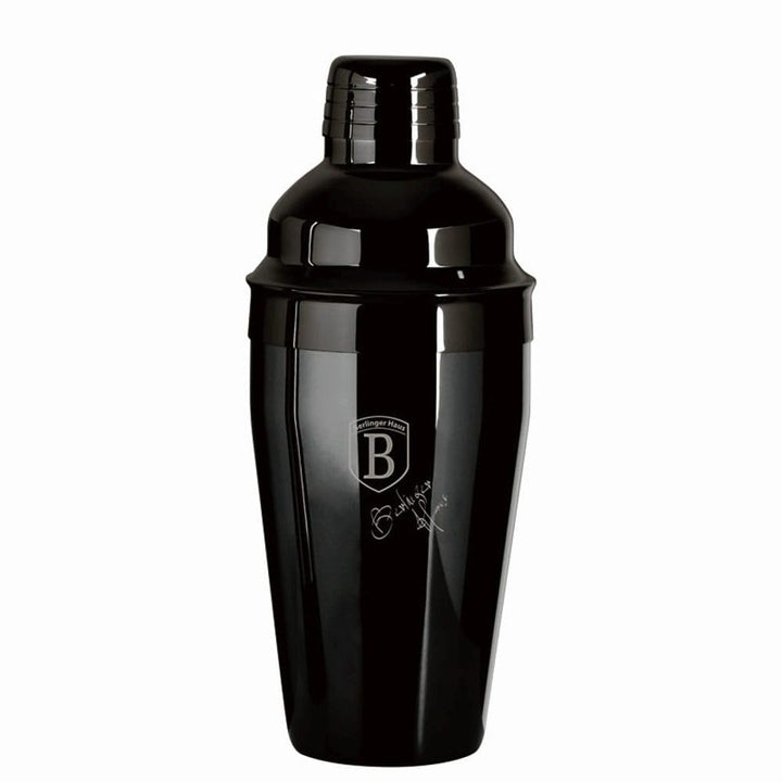 Berlinger Haus Barkeeper-Set | 6-TLG. Black Rose Collection mit Edelstahl-Zubehör | Shaker 0,55 L, l