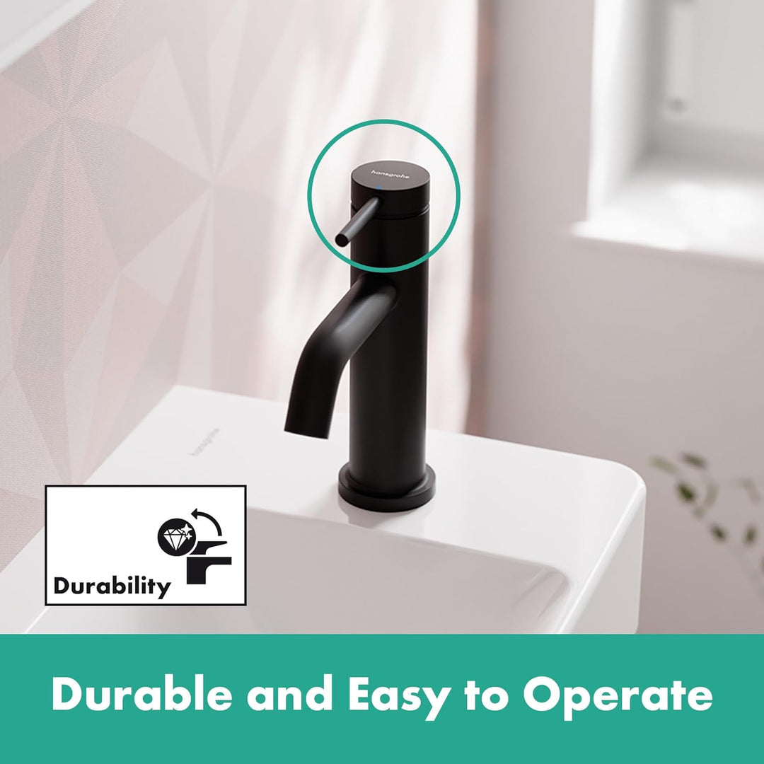 hansgrohe Tecturis S - Waschtischarmatur für Kaltwasser, Wasserhahn Bad mit Auslauf Höhe 80mm, Misch