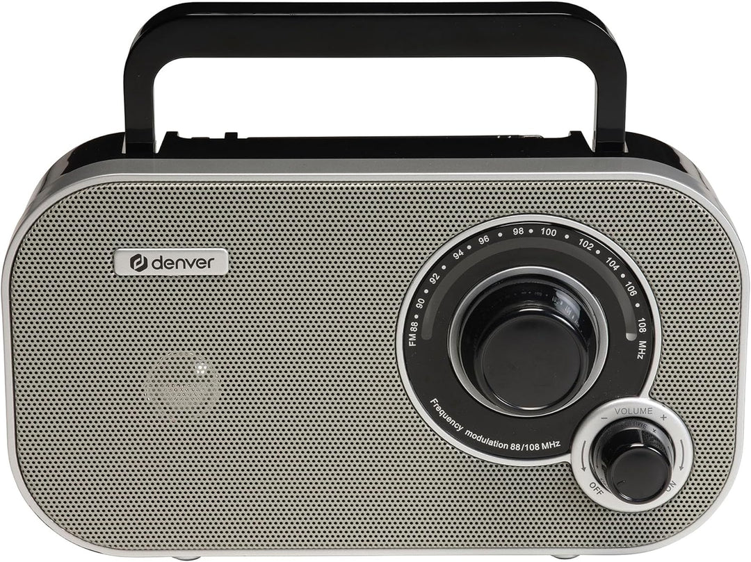 Denver TR-51 UKW-Radio mit analogem Tuning, Grau