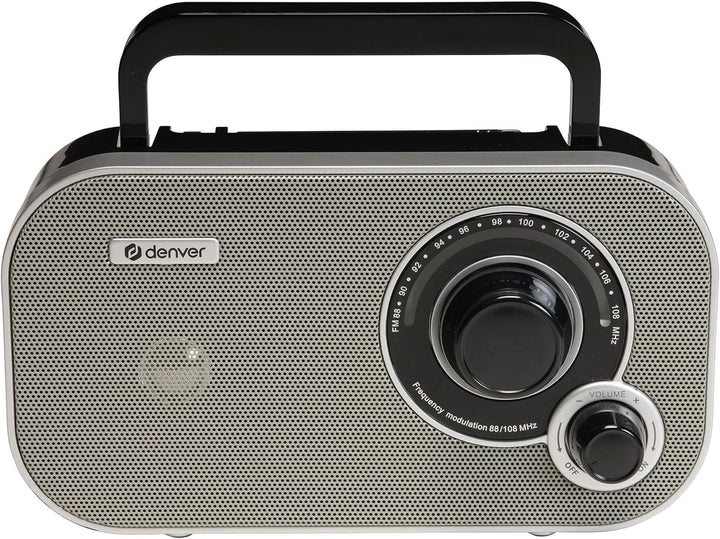 Denver TR-51 UKW-Radio mit analogem Tuning, Grau