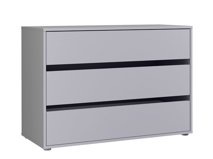 FORTE Schubladeblock mit 3 Schubladen, Holzwerkstoff, grau, 98.7 x 39.60 x 70.60 cm